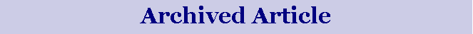 Text Box: Archived Article